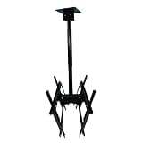 TV Stand Dual Screen Ceiling TV Mount, Hanging Full Motion TV Mount Bracket Fits Most 40-60 Inch TVs, Tilt & Swivel Design