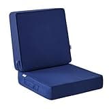 IPYNBAP Outdoor Cushions, Outdoor Chair Cushions 24x24x4 Inch, Cushions for Outdoor Furniture with Removable Cover, Waterproof & Fade Resistant Outdoor Seat Cushions for Patio, Lawn, Navy Blue