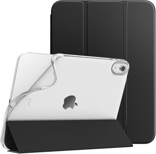 Case for Samsung Galaxy Tab 8.7” 10.4” 10.5” 10.9” 11” 12.4” 13.1” Tablet,Slim Trifold Stand Cover,Clear Frosted TPU Back,S Pen Holder,Auto Wake/Sleep (Black,Tab S7 FE 12.4 inch 2021)