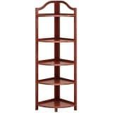 Vyntyra Book Shelf,Open Storage Shelf,Narrow Bookcase for Small Space,for Living Room, Bedroom, Home Office(Red,5th Floor)