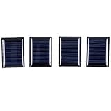 Marhynchus 3V 0.15W Polysilicon Solar Panel DIY Module with 18.5% Conversion Efficiency for Battery Charging Small Solar Projects