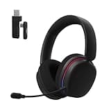 AULA G7 Pro Wireless Gaming Headset with 7.1 Surround Sound, 40mm Driver, BT5.3 Gaming Headphones with Mic, RGB, 10ms Latency, 65H Battery, PC Gaming Headset for PS5,PS4, Switch,PC,Wired Mode for Xbox