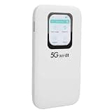 Phefop 5G WiFi 6 Mobile Hotspot Portable Modem with Nano SIM Slot Touch Screen Connects Up to 16 Devices 7100mAh Battery for Travel