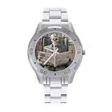 NTVOWPZO Three-Hand Analog Stainless Steel Watches for Men Easy Reader