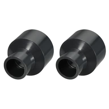 DTGN 2Pcs 2"x1" PVC Reducer Pipe Coupling Fitting, SCH80 (SOCxSOC) Furniture Grade PVC Slip Socket Connectors, Straight Pressure Pipe Fittings for Home Use, Irrigation, Black