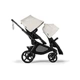 Bugaboo Kangaroo All-Terrain Full-Size Single-to-Double Tandem Stroller Toddler Seat, for Up to Three Kids, XL Wheels, One-Hand Operation, XL Underseat Storage and Sibling/Second Seat - Fresh White