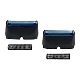 2 Packs Single Foil Replacement & Cutters Compatible with BaBylissPRO UV FOIL FXLFS2 Series UV Shavers, Hypoallergenic Extra-close Shaver Replacement Head, Professional Barber & Home Use(Black)
