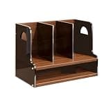 WANGHAI2024M Bookcases Desktop Multi-Story Divided Bookshelf Home Wooden Organizer Shelves