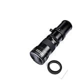 Compatible for Multi-Mount Cameras 420-800mm F8.3-16 Manual Super Telephoto Zoom Lens with T2 Adapter Ring(Black)
