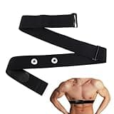 Heart Rate Monitor Chest Band for Polar H10 H9 H7, Adjustable Waterproof Soft Replacement Chest Strap Compatible with Polar Wearlin Garmin Dual Running HRM (Black Length 25.6"-37.4")