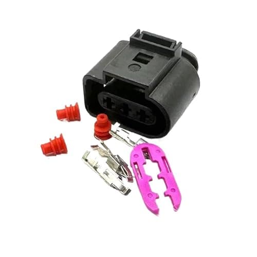 AICNRUT 2/5Set 3 Pin 3.5mm Series Automotive Sensor Pigtail 1J0973723 1J0 973 723 Female Case Connectors AICNRUT(Pink-5sets)