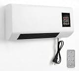 Wall Mounted Portable Air Conditioner & Heater, No-Drill Installation HVAC System, Quiet Energy-Efficient Cooling & Heating Unit for Bedroom, Apartment, Office, Small Room Climate Control (One Color)