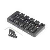 KiBcsLic 5-Stringed Bass Bridge Recessed Mounting Holes Adjustable Bass Bridge Adjustment Wrench Instrument Part, Black