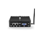 EGSMTPC Fanless Mini PC, Industrial PC Pentium Silver J5005, 8GB RAM, 128GB SSD, Windows 11 Pro, HD VGA Dual Display, 2 RS232 COM, Dual Gigabit Ethernet, WiFi 5, BT