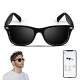 AI Translator Smart Glasses for Women Men, Bluetooth Audio Sunglasses with UV400 Polarized Lenses, Photo Translation, No Subscription,Real-Time Translation(160+Languages) for Travel Business (Black)