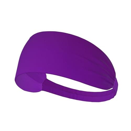 YzgWjBhd Solid Dark Purple Print Headbands for Women Men, Soft Hair Bandana Hair Wrap, Funny Elastic Sweat Hairbands, Workout Yoga Running Sport