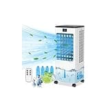 Portable Air Conditioners, Evaporative Air Cooler with 8 L Water Tank, Portable AC Unit, Swamp Cooler with 12H Timer & Remote Control, Fast Cooling Room Air Conditioner for Home Bedroom Garage Office