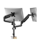 Dual-Head Monitor Stand Extension arm can be Upside Down, Rotate, and Height Adjusted.