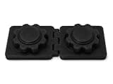 Dual Monitor Alignment Clip with Adhesive Pads, Adjustable Screen Gap Connector, Black -2PCS