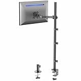 VIVO Extra Tall Single Monitor Desk Mount, 39 inch Pole VESA Stand for 13 to 32 inch Screens and up to 38 inch Ultrawides, Holds 22 lbs, Black, STAND-V011