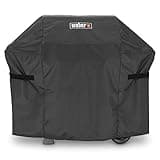 Weber Premium Outdoor Grill Cover, Black – Water‑Resistant Cover for Spirit 300 Series & Spirit 400 Series 4‑Burner Gas Grills, (Spirit 3‑Burner Pre‑2025, See Compatibility)
