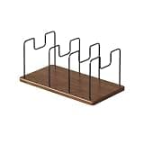 VHDY85KA Bookcase Home Open Adjustable Wooden Bookshelf with Detachable Metal Bracket Organizer Shelves