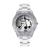 NTVOWPZO Three-Hand Analog Stainless Steel Watches for Men Easy Reader