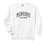 Milwaukee Wisconsin Vintage Sports Retro OS1 Navy Design Comfort Colors Adult Sweatshirt