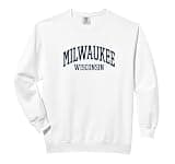 Milwaukee Wisconsin Vintage Sports Retro OS1 Navy Design Comfort Colors Adult Sweatshirt