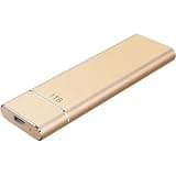 1TBExternal Hard Drive,Portable Solid State Hard Drive, Ultra Slim External SSD Compatible with Windows PC, Mac, Laptop Golden