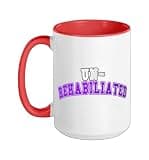 Purple Color UN-Rehabilitated v2 Purple Graphic Ceramic Mug, Red/White, 15oz