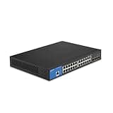 Linksys LGS328C 24 Port Gigabit Managed Network Switch with 4 x 10G Uplink SFP+ Slots - Advanced Security, QoS, Static Routing, VLAN, IGMP Features - Metal Housing, Desktop / Wall Mount