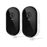 Security Camera Outdoor Wired 2-Pack - Arlo Essential 2K Surveillance Camera with Person Detection, Package Alert, Color Night Vision, 2-Way Audio, Weather Resistant, Motion Detection