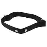 NULYLU Elastic Nylon Heart Monitor Chest Strap for Workout and Cycling, Stretchable and Snug Fit Chest Band Compatible with Fitness Sensors, Black Stylish and Sleek Design