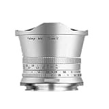 Compatible for Sony E X 7.5mm F2.0 APS-C Fisheye Prime Lens(Sliver,L-Mount)