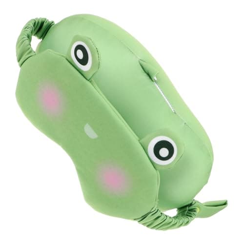 Vaguelly Cartoon Travel Pillow Eye Mask Soft Plush Neck Support for Adults Boy Girl for Airplane Car Train Relaxation