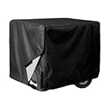Heavy Duty Generator Cover for Predator 13000 Tri Fuel, Portable Generator Protective Cover, Outdoor Generator Tent with Windproof Straps and Access Flaps,A Black