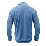 Men's Half Zip Polo Sweatshirt Long Sleeve Collared Loose Fit Comfy Shirts Fall Winter Fashion Causal Pullover Tops Light Blue