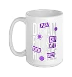 Purple Dream, Focus, Hustle Purple Graphic Ceramic Mug, White, 15oz