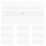 Ipetboom 10pcs Manual Fire Alarm Break Glass Cover for Emergency Devices and Fire Alarm Panels, Universal Compatibility, Accurate Replacement, Rectangle Glass, for Office and Public Spaces