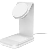OtterBox 2-in-1 Wireless Charging Stand, White - MagSafe & Qi2 Compatbile, Space-Saving Wireless Charging Stand for Apple, Samsung, Google and More