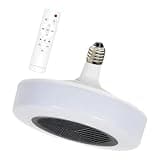 Ceiling Fan Heater Light with Ceramic Heating Motor E27 Socket Remote Control Heater for Bedroom Living Room Fan Stove