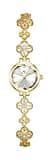 Gosasa Vintage Gold Watch for Women Hollow Four Leaf Chain Bracelet Dainty Small Ladies Dress Quartz Watch Waterproof Luxury Gift (Gold)