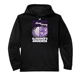 Purple Squad Alzheimer Awareness Ribbon Support Team Performance Hoodie