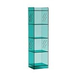 hezhuhe2258 Book Shelf Multi-Layer Minimalist Modern Storage Bookshelf Acrylic Floor Display Shelving Unit for Home Office(Green)