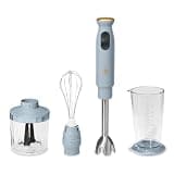 LUGBAR Beautiful 2-Speed Immersion Blender with Chopper & Measuring Cup Drew Barrymore (Cornflower Blue)