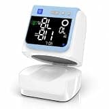 Automatic Electronic Blood Pressure Monitor, 22-40 CM Blood Pressure Cuff, 3 Users*199 Memories, Arm Blood Pressure Monitors for Home Use, Backlit Large LED Screen, BP Monitor (White Lake Blue)