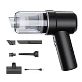 INDIGO WHALES Car Vacuum Cleaner, Handheld Vacuum Cordless, Aspiradora Y Sopladora para Carro, Portable Rechargeable Handheld Vacuum with Blower (Black-Upgraded Version)