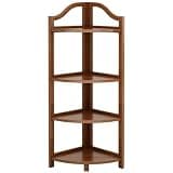 Vyntyra Book Shelf,Open Storage Shelf,Narrow Bookcase for Small Space,for Living Room, Bedroom, Home Office(Light Walnut,4th Floor)