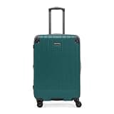 Flying Axis Collection Lightweight Hardside Expandable 8-Wheel Spinner Luggage, Midnight Turquoise, 24-Inch Checked